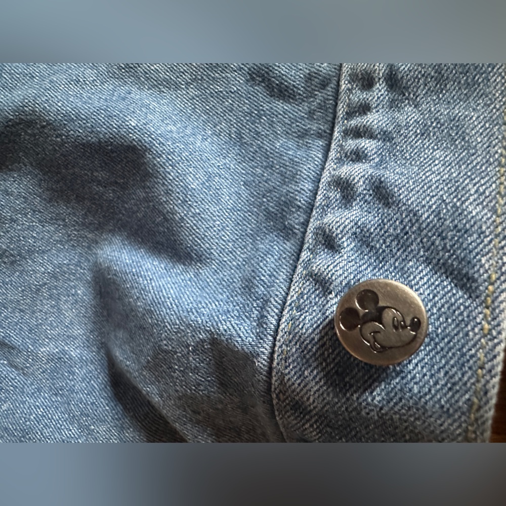 Vtg 90s Jerry Leigh x Walt Disney Co Mickey & Minnie Embroidered Denim Vest, L - Picture 10 of 10